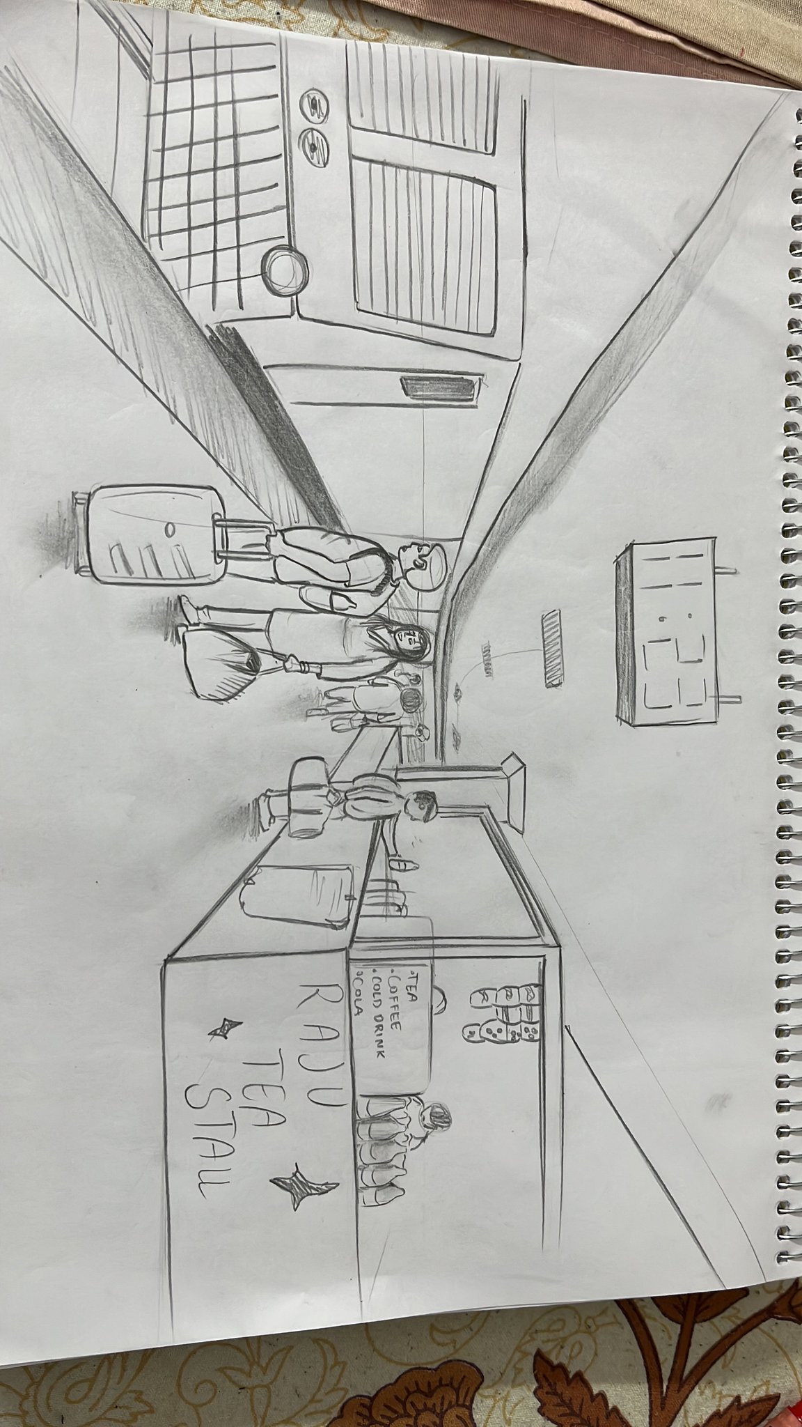 Student sketch for UCEED 2025 Part B Question 1 (Sketching) by Ayushman Singh.