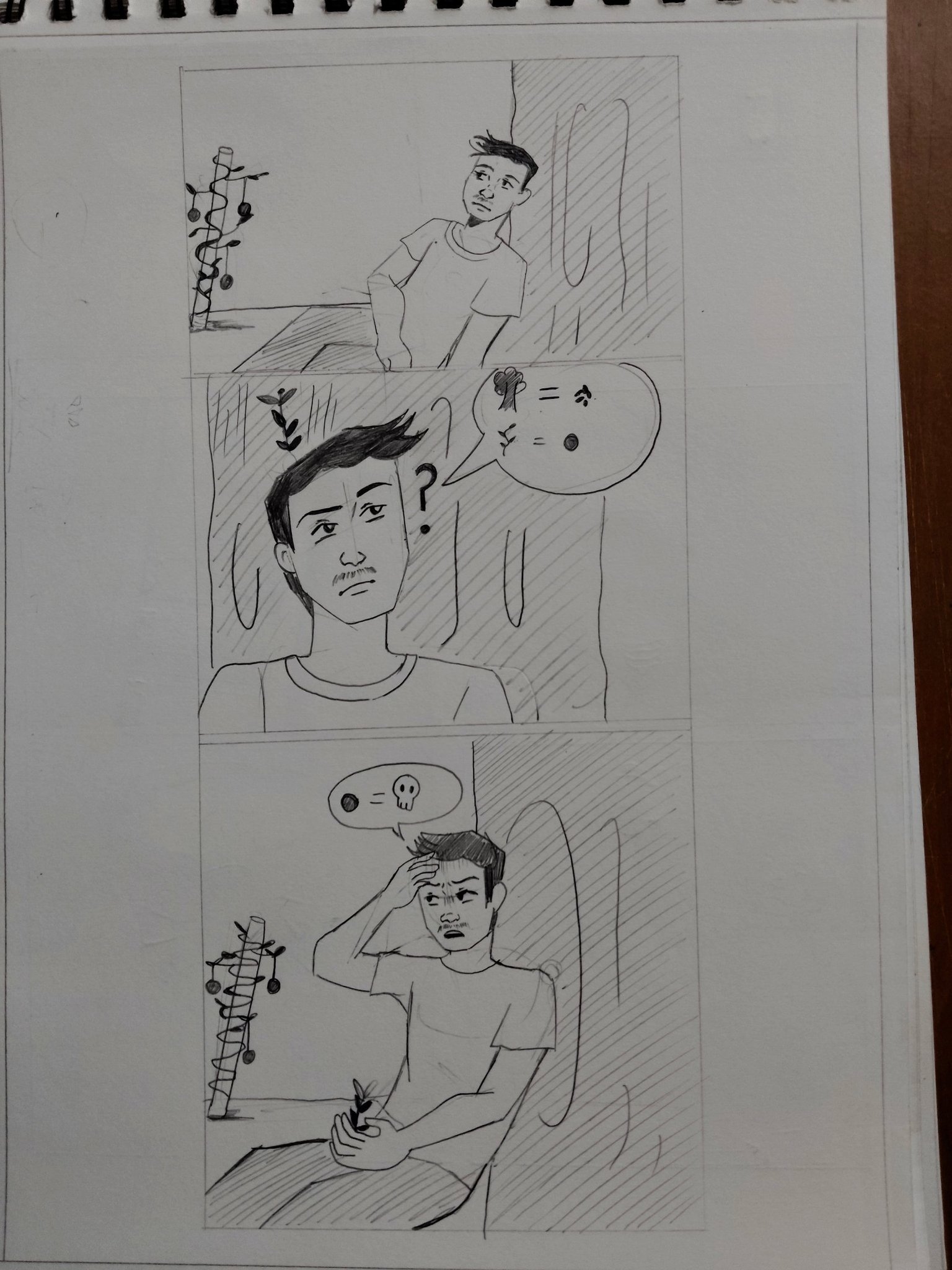 Student sketch for NID 2020 Part B “Jamun and Pumpkin Story Sequence”.