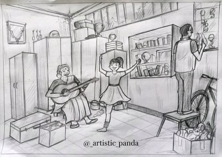 Student sketch for UCEED 2024 Part B Question 1 (Sketching) by Khushi.