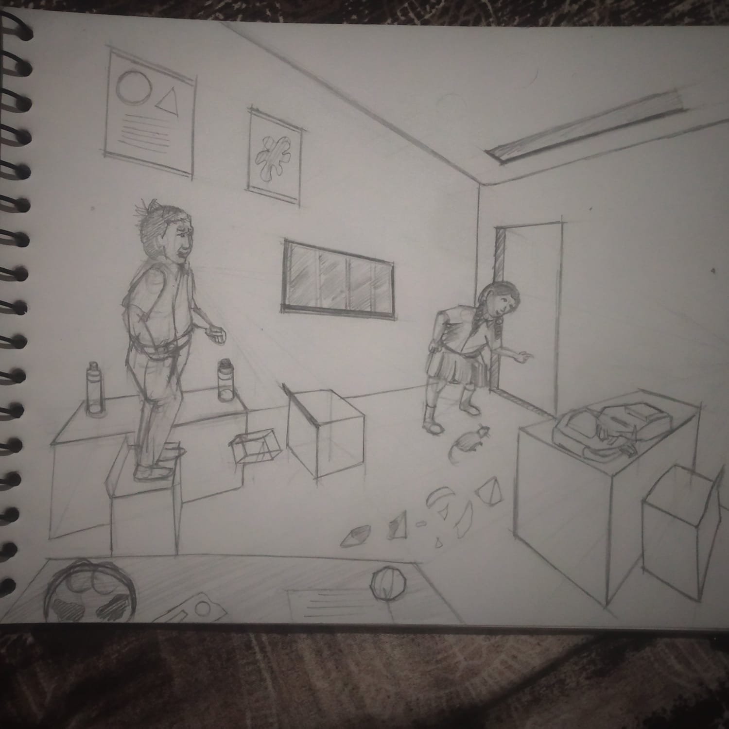 Student sketch for UCEED 2022 Part B “Sketching” by Ankita.