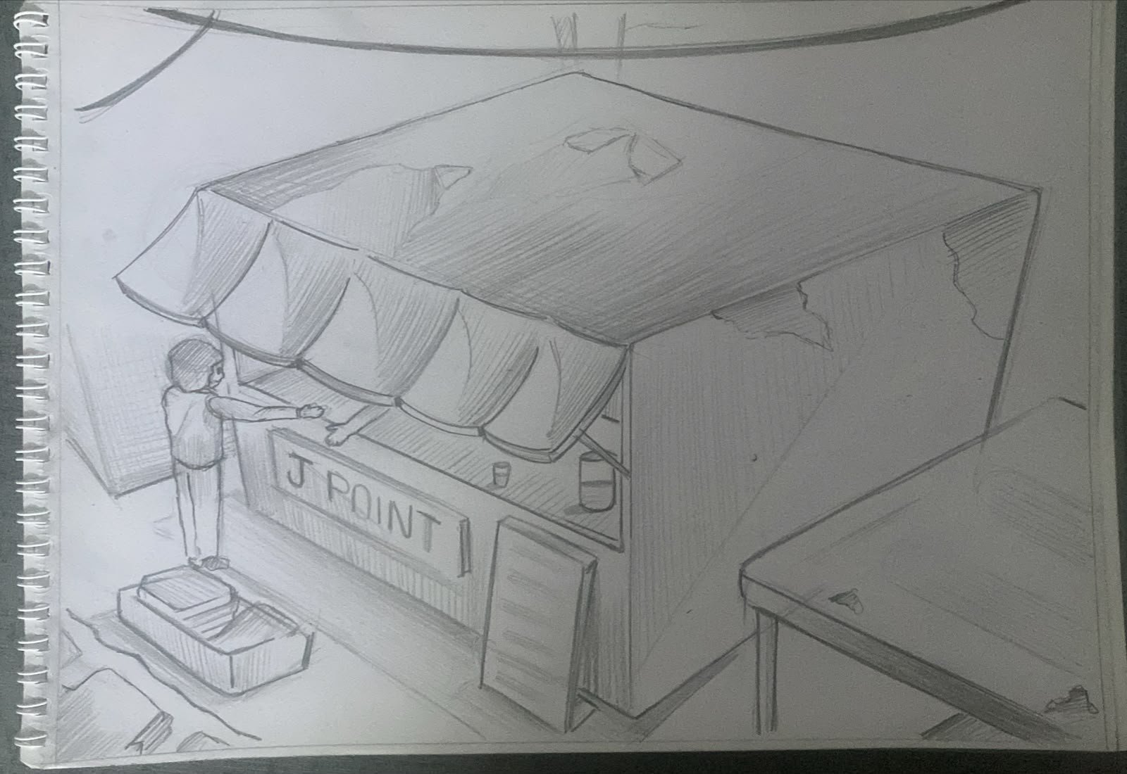 Student sketch for NID 2025 Part B Question 2 (Illustration) by Naman Goyal.