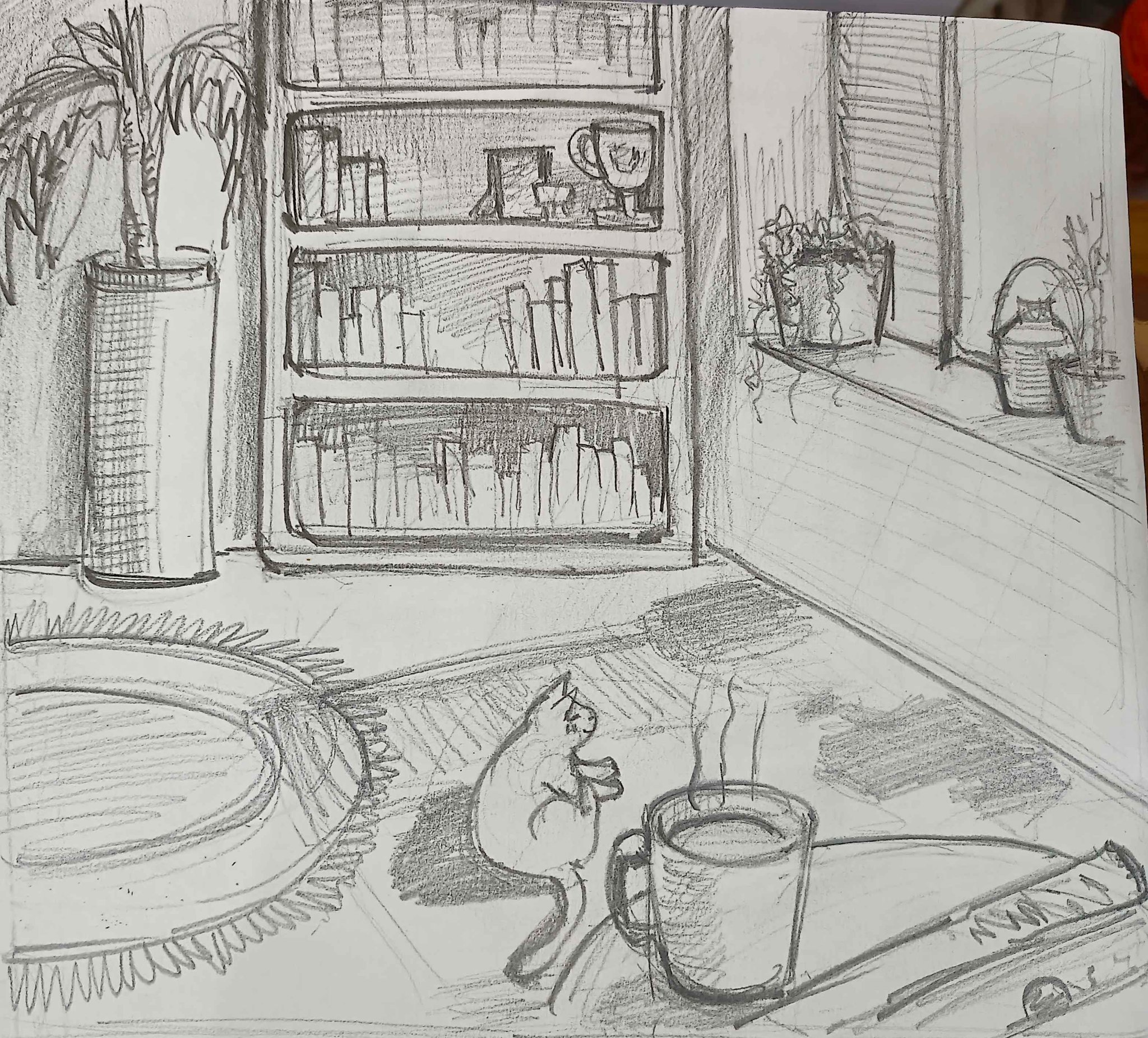 Student sketch for UCEED 2021 Part B “Sketching”.