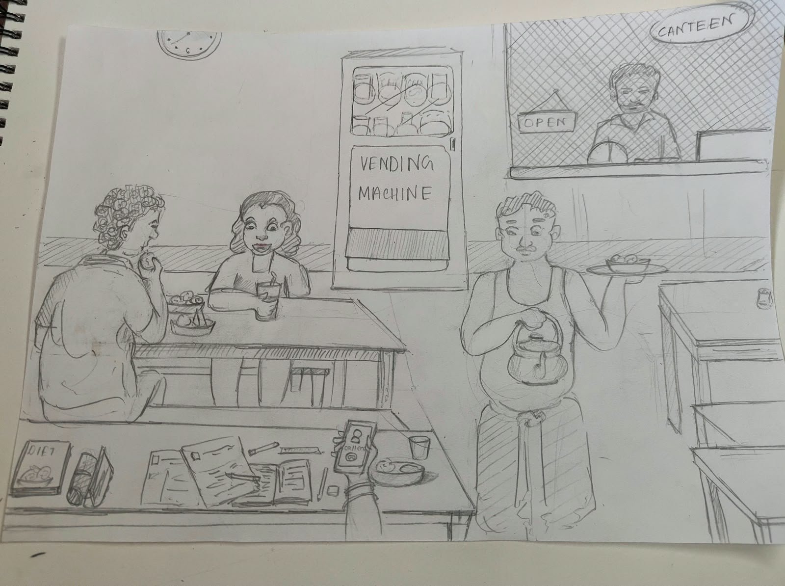 Student sketch for UCEED 2020 Part B “Sketching” by Anupa Bhuinya.