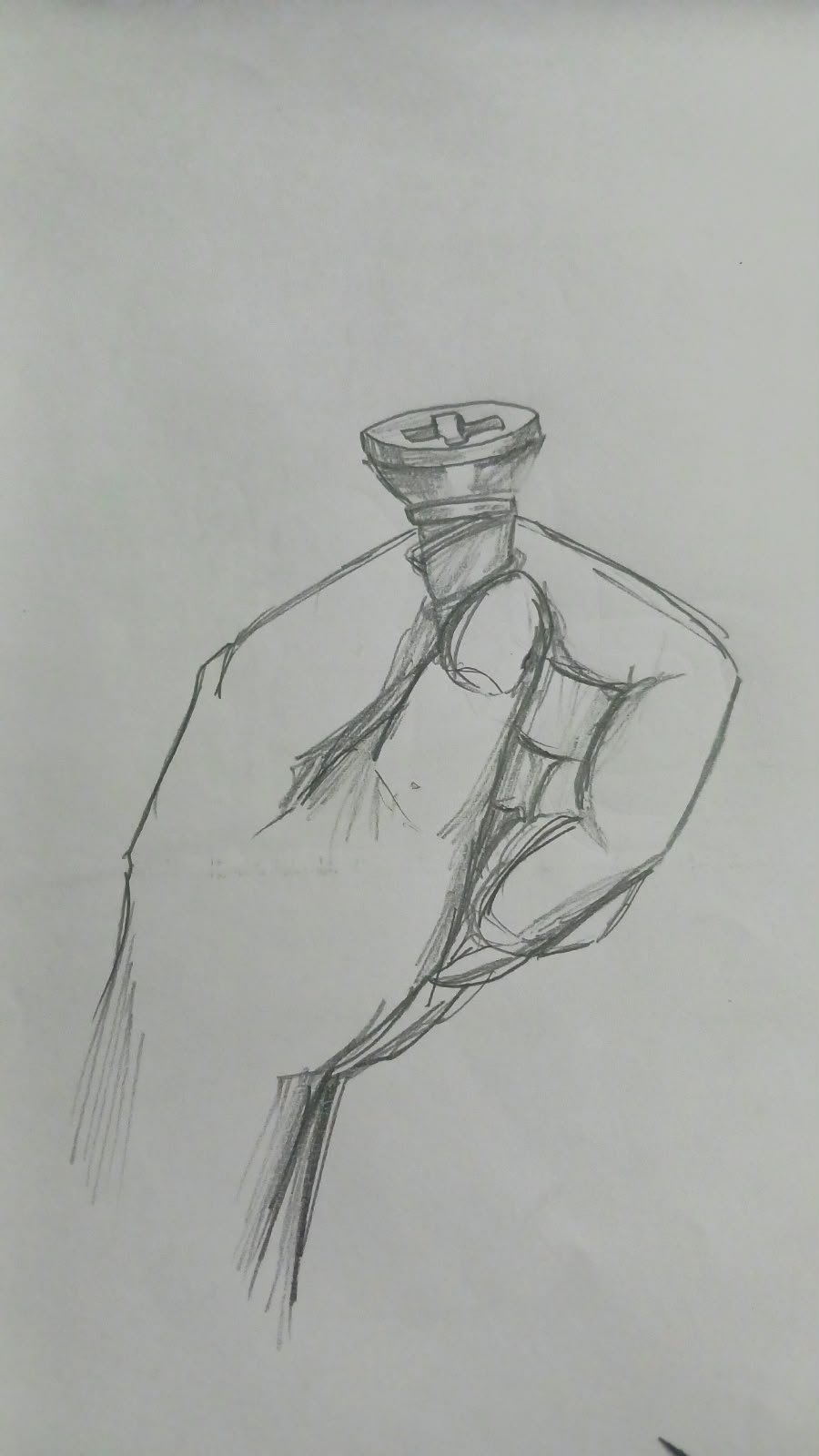 Student sketch for NID 2025 Part B Question 4 (Sketching) by Just Art.