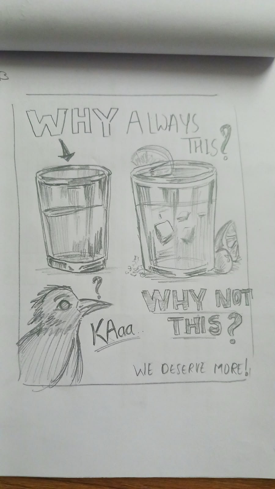 Student sketch for NID 2025 Part B Question 2 (Illustration) by Just Art.
