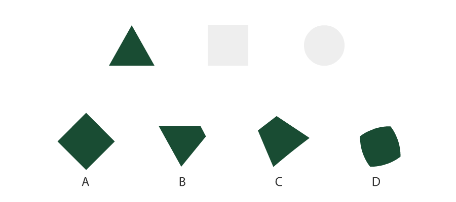 An animation of shapes morphing from one to another is shown in the GIF below. Which of the shapes shown in the options can be found in this animation sequence in its exact orientation and size?