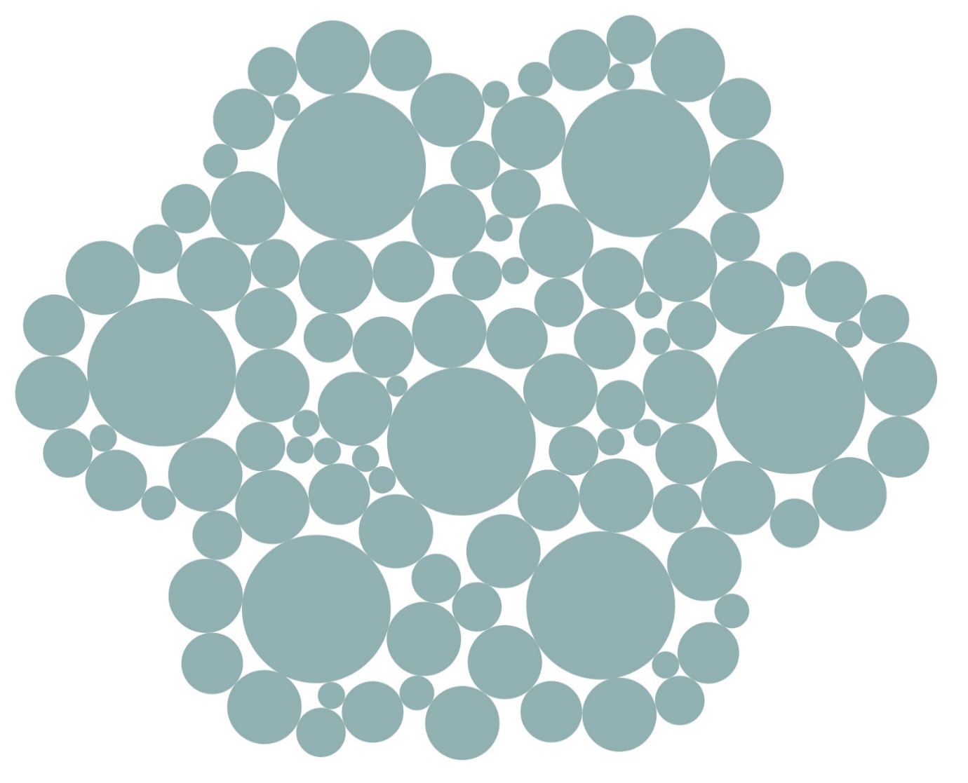 Circles of how many different radii are needed to construct the following figure?