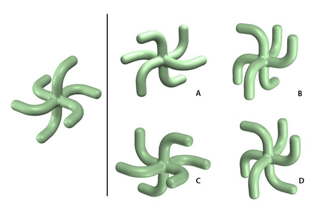 Which of the option(s) is/are the rotated view(s) of the object shown on the left?