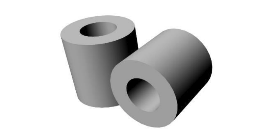 Perspective view of two identical hollow cylinders is shown below. Assume the outer diameter and length of each cylinder are equal. The two cylinders intersect each other at 90 degrees to form a union, such that their centroids (centre of axis) coincide. How many visible surfaces will the resultant union have?