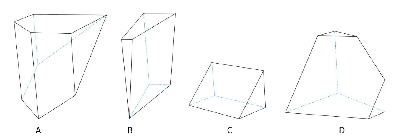 Which of the pieces given below can be joined together to form a complete cube?