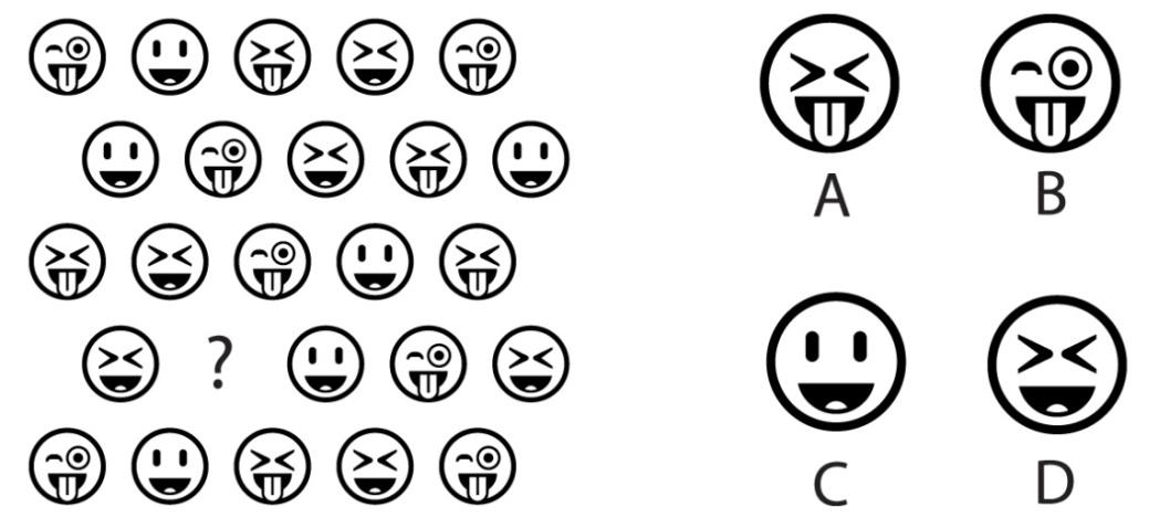Identify the option that will replace the question mark.