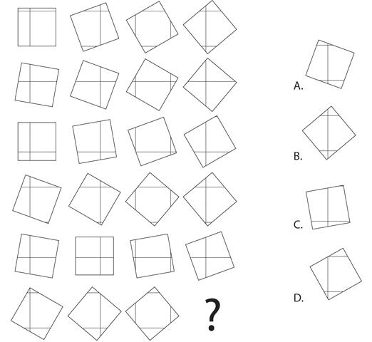 Which option will replace the question mark?