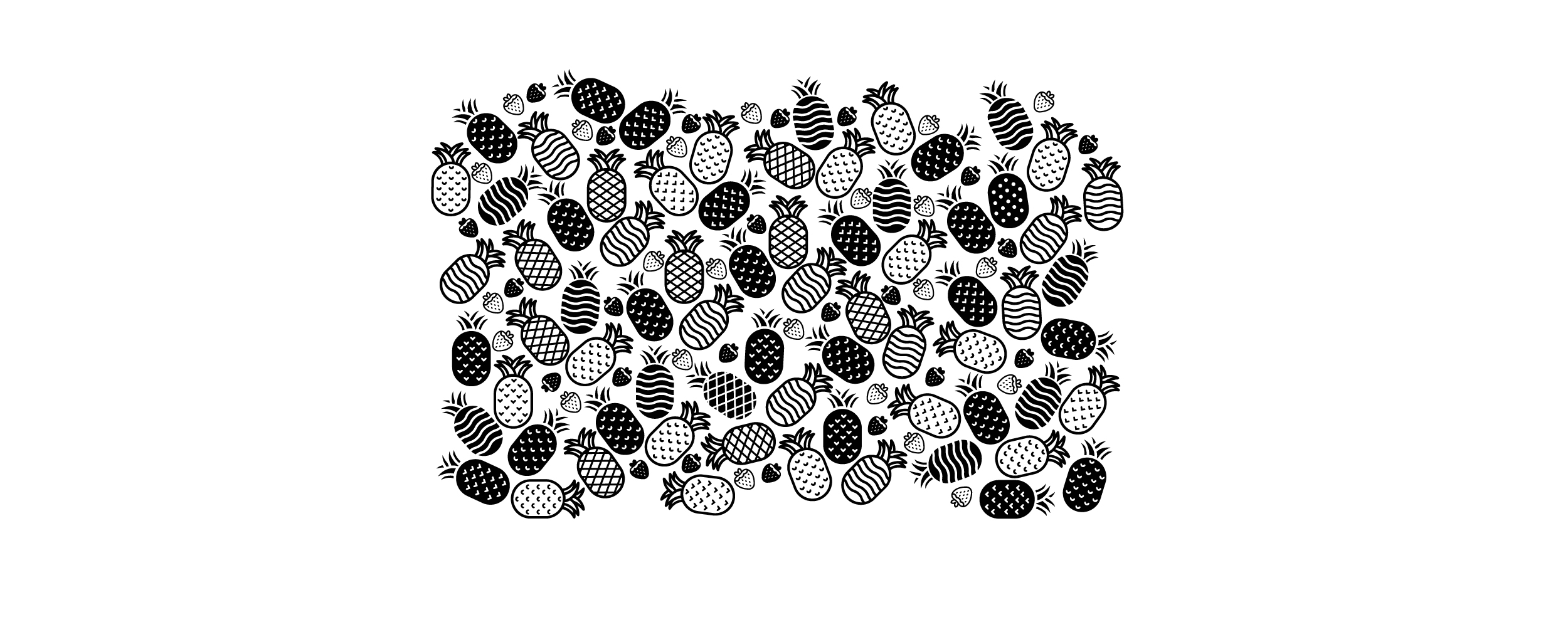 There are different types of pineapples in the given figure. How many pineapples appear only once?